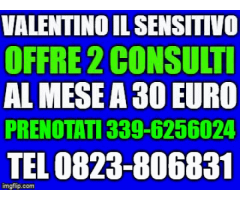 Valentino offre 2 consulti al mese al costo di 30 euro prenotati