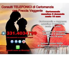 Consulti professionali telefonici con freccia veggente 331.40.34.799