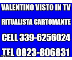 Valentino visto in tv ritualista cartomante dal 1979