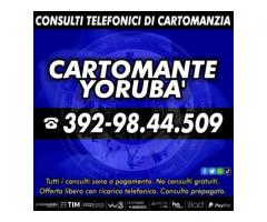 Il Cartomante YORUBA' legge i Tarocchi tutti i giorni dalle ore 9 alle 21