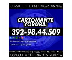 Solo consulti di Cartomanzia al telefono con il Cartomante YORUBA'